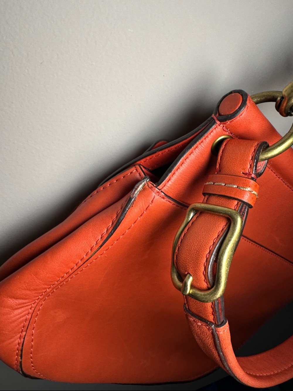 Coach Willis legacy y2k 70th AnniversaryClassic Orange Leather Crossbody Bag - Picture 9 of 16